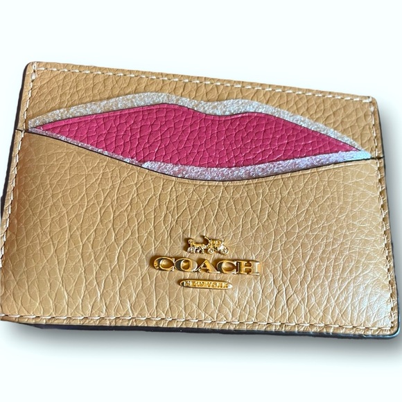 COACH 🪢 NIP!! Pink Lip Card Case - Picture 6 of 7